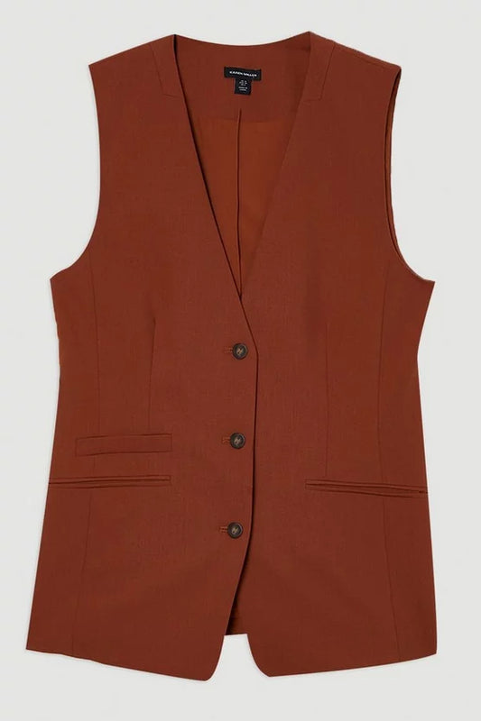 Tailored Twill Essential Single Breasted Waistcoat