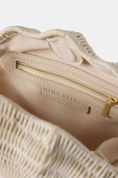 White Structured Shell Clutch Bag