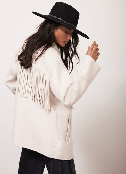 Neutral Tassel Detail Jacket