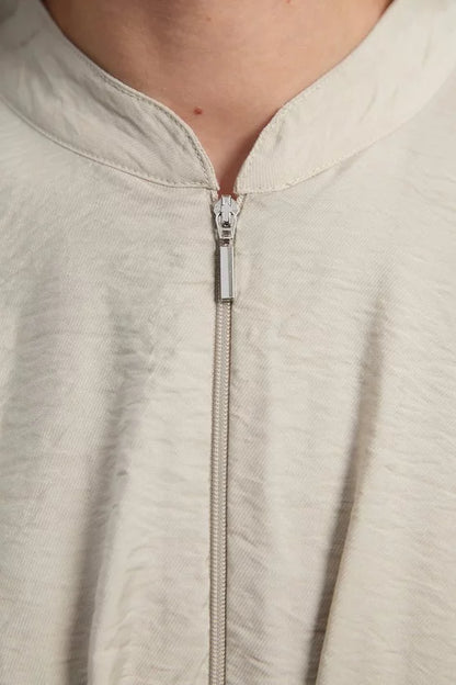 Pleated Detail Woven Jacket