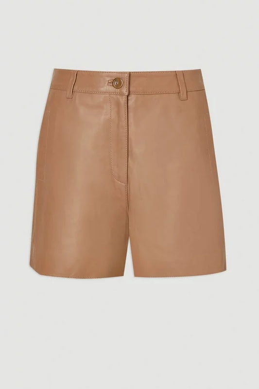 Leather Tailored Shorts