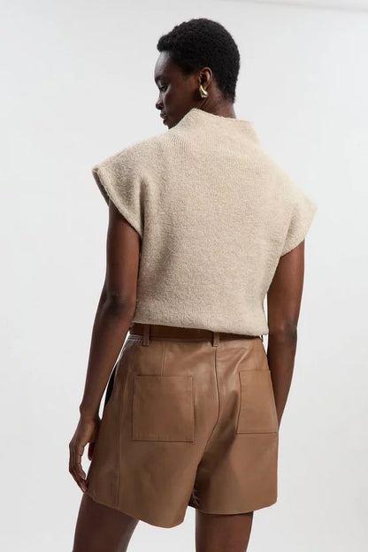 Leather Tailored Shorts