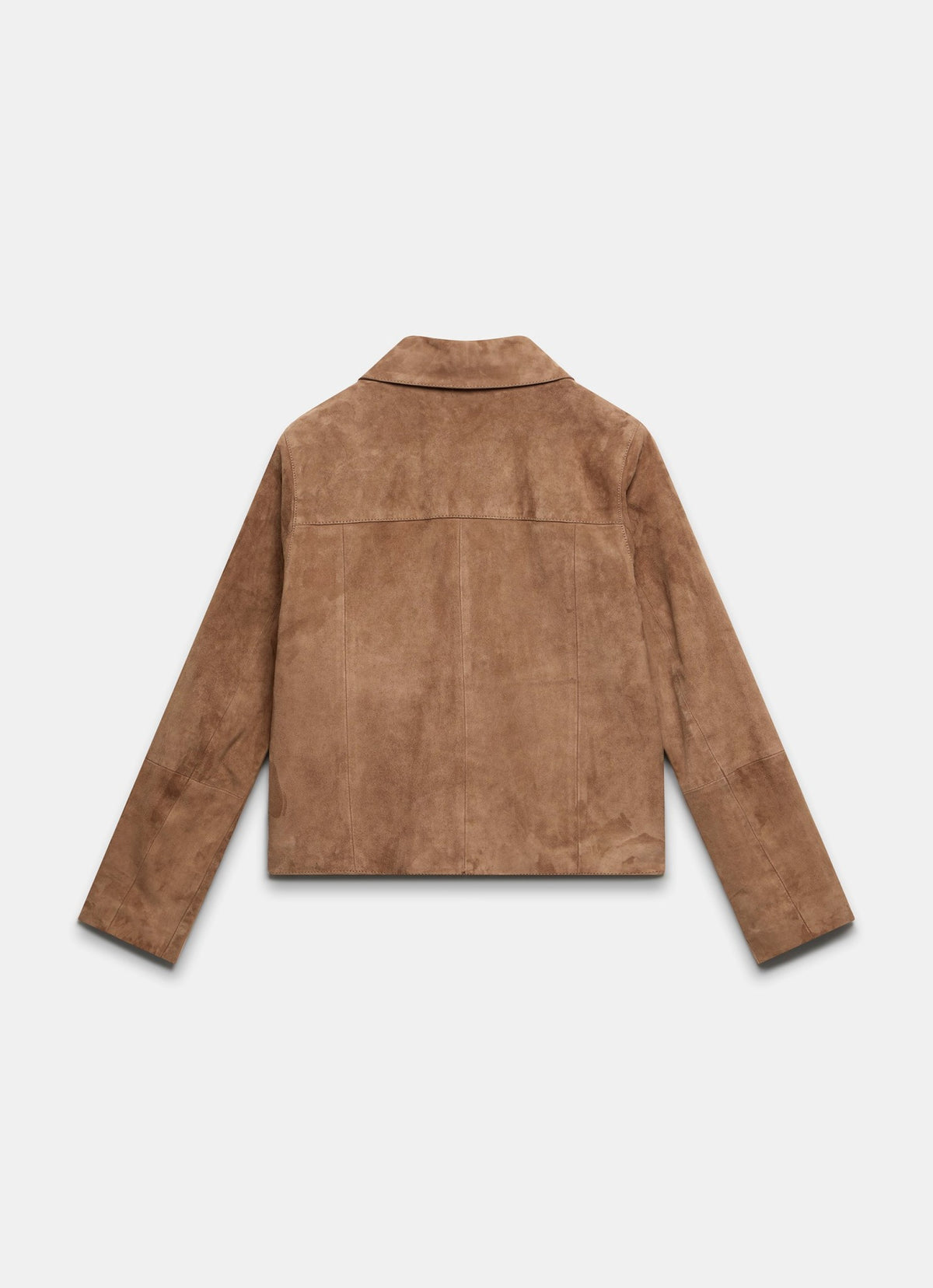 Tan Suede Pocket Detail Jacket