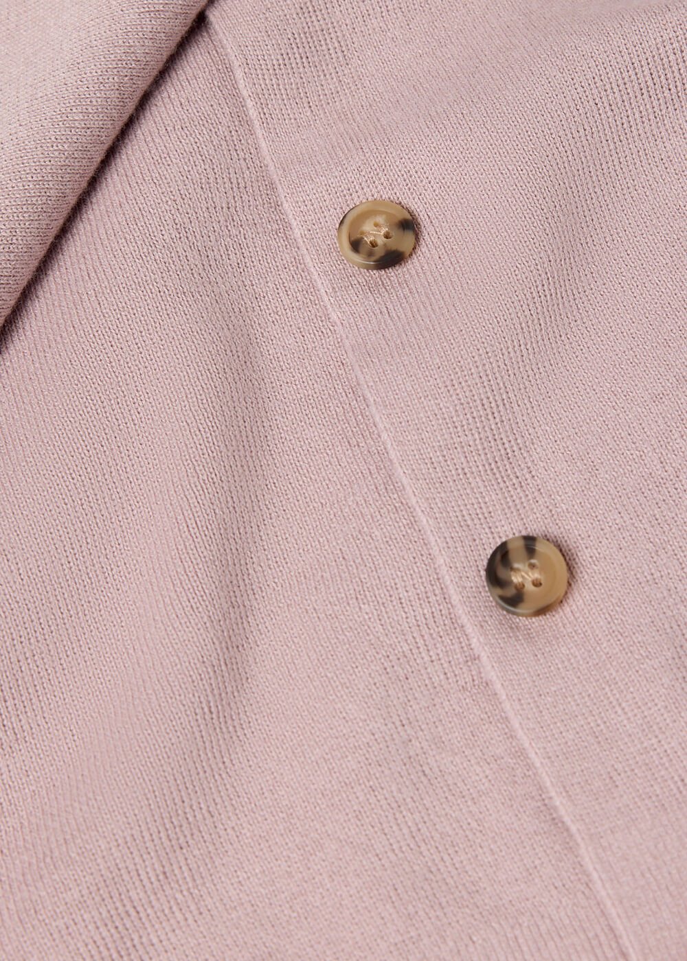 Pale Pink V Neck Button Front Knit Tank