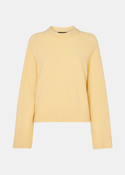 Yellow Alana Wool Mix Crew Neck Jumper