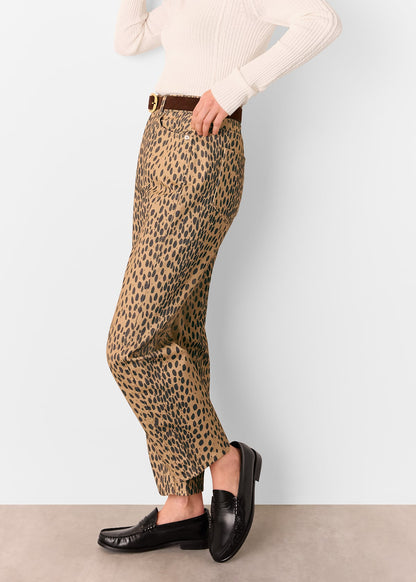 Neutral Animal Spot Barrel Leg Jeans