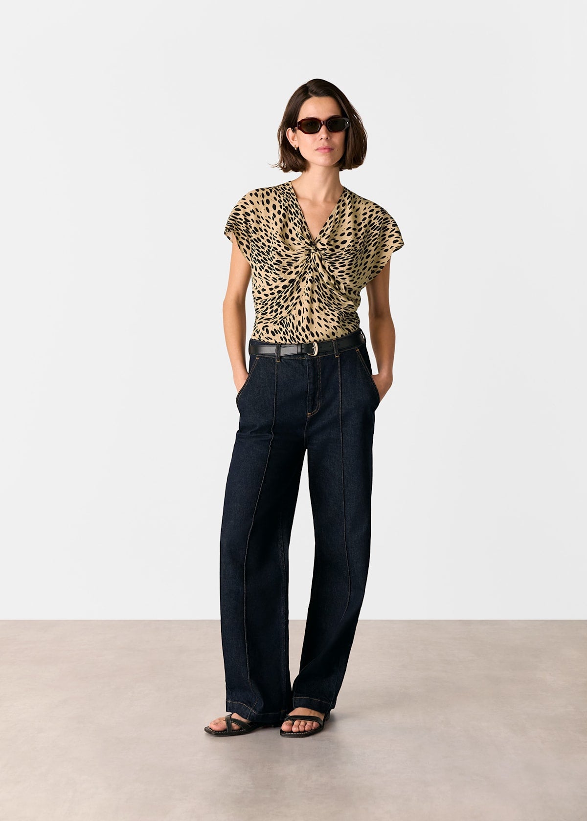 Leopard Print Animal Spot Print Blouse