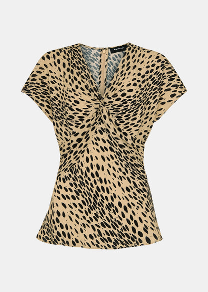 Leopard Print Animal Spot Print Blouse