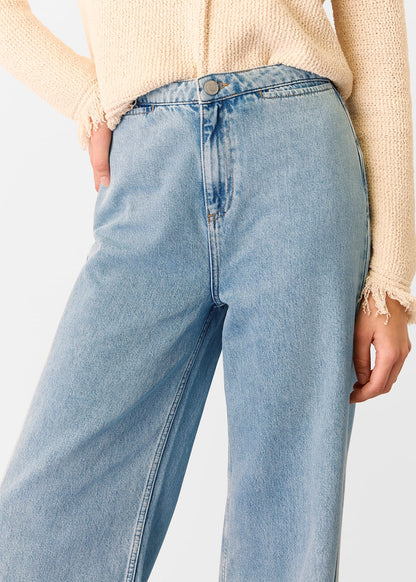 Light Wash Authentic Ankle Wide Leg Jean