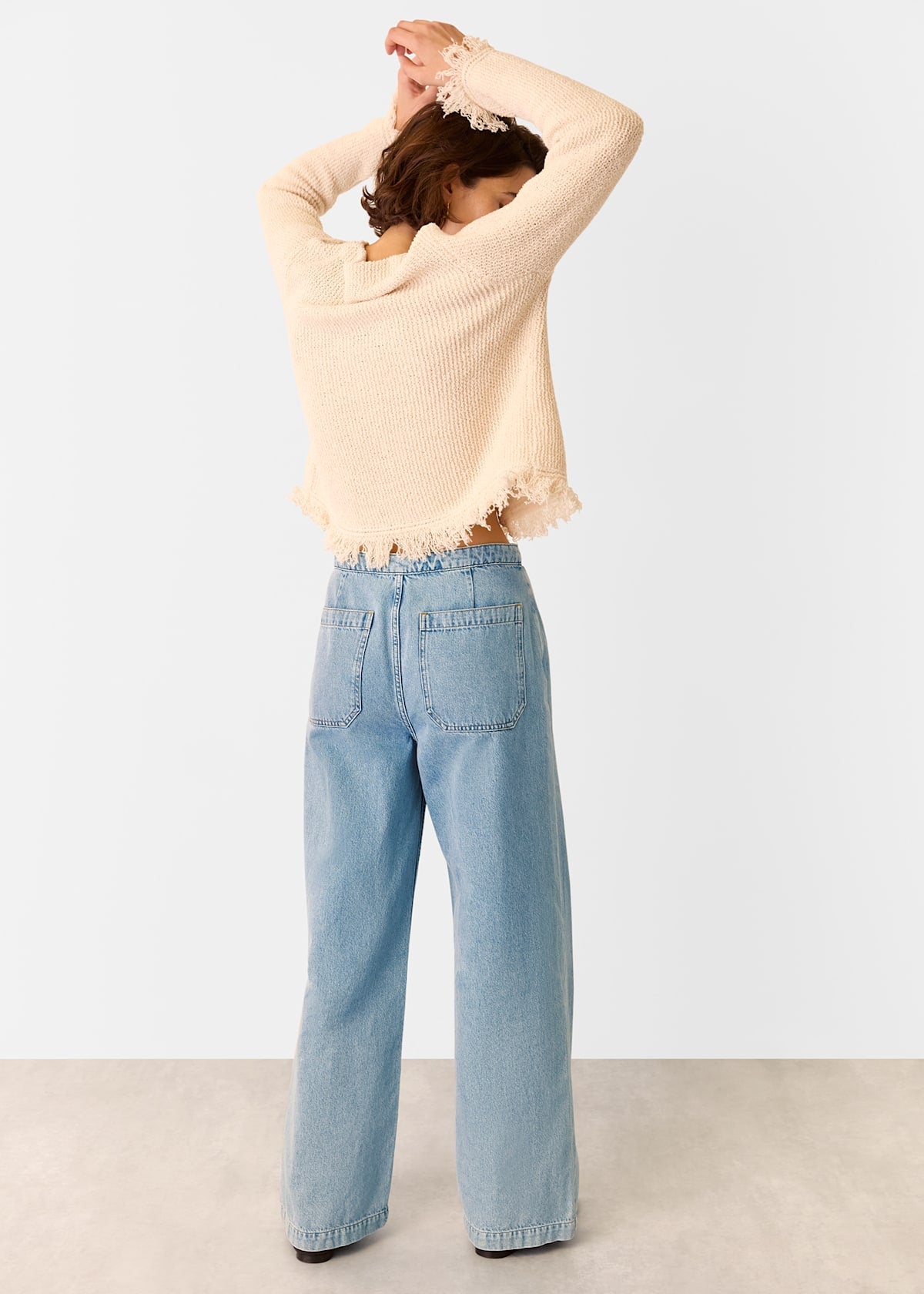 Light Wash Authentic Ankle Wide Leg Jean