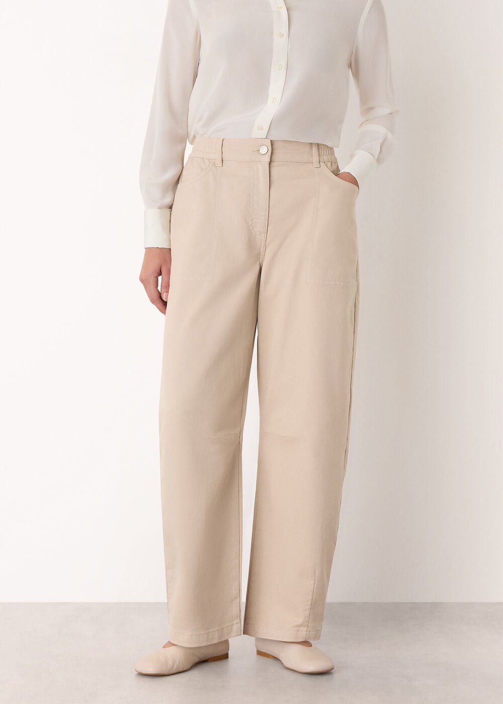 Neutral Barrel Leg Trouser