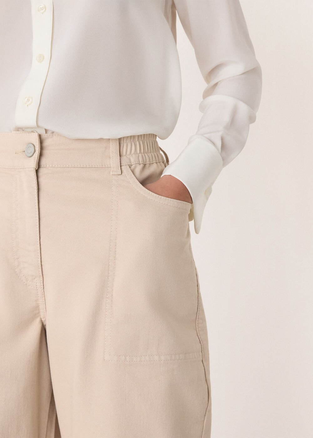 Neutral Barrel Leg Trouser