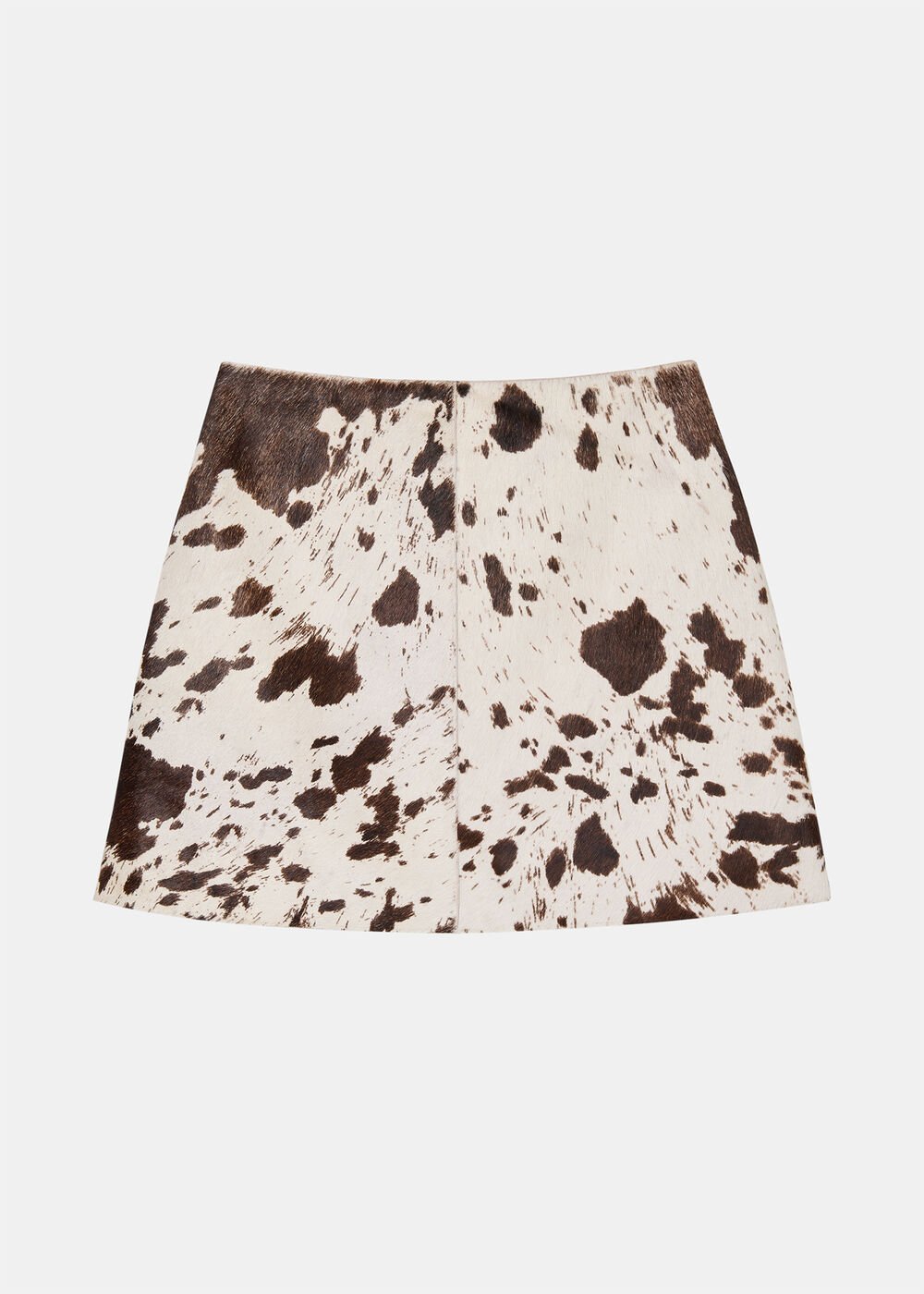 Brown/Multi Cow Print A Line Skirt