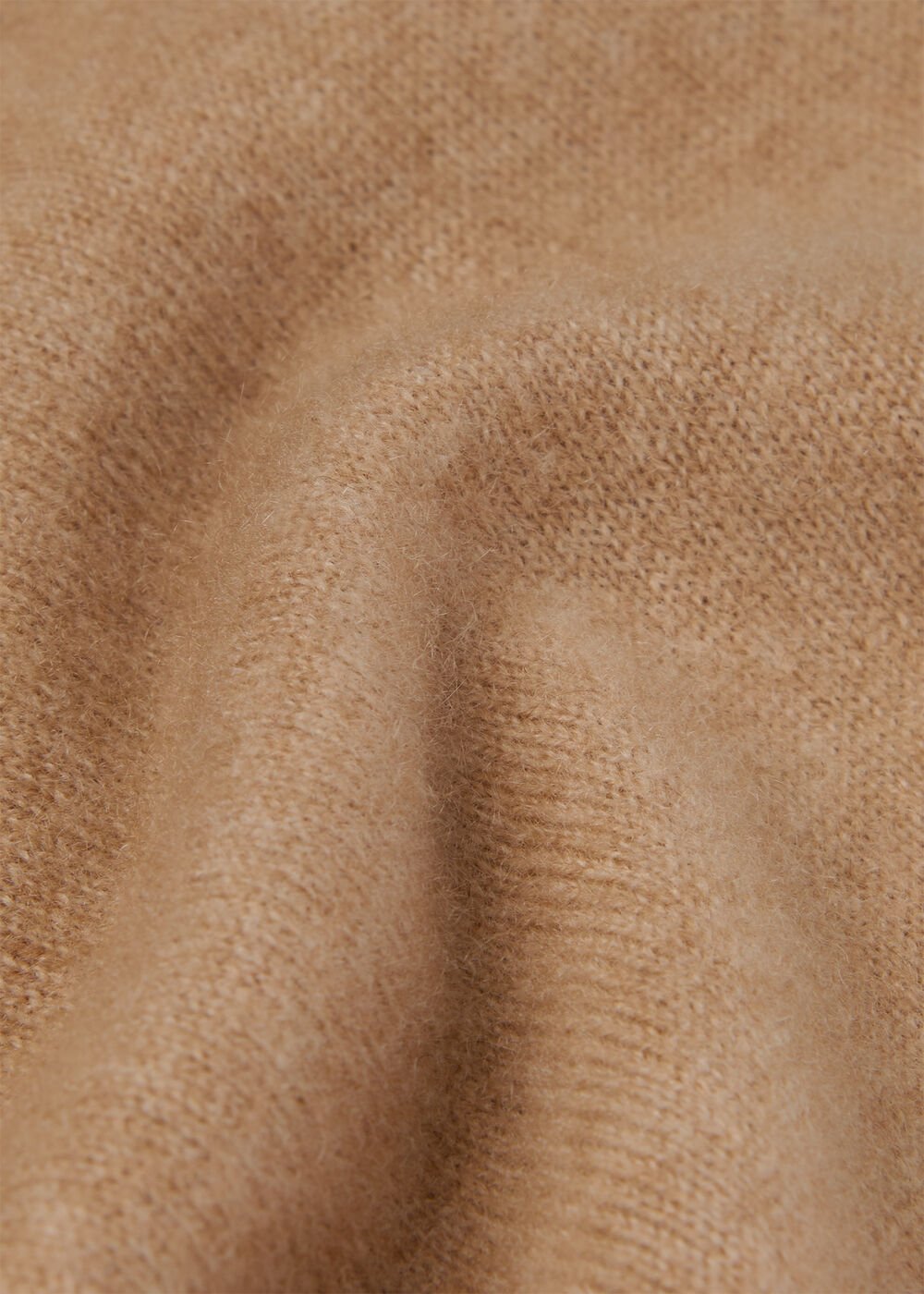 Camel Cashmere V Neck Tank