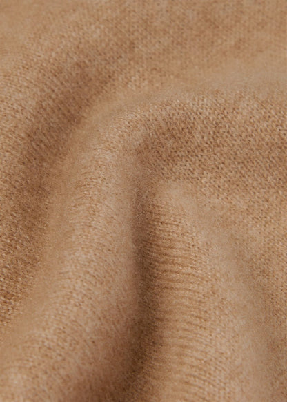Camel Cashmere V Neck Tank
