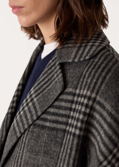 Grey/Multi Cassie Double Face Coat