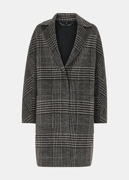 Grey/Multi Cassie Double Face Coat
