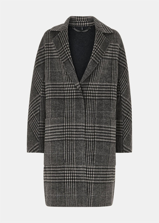Grey/Multi Cassie Double Face Coat