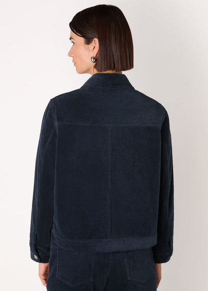 Navy Casual Pocket Cord Jacket