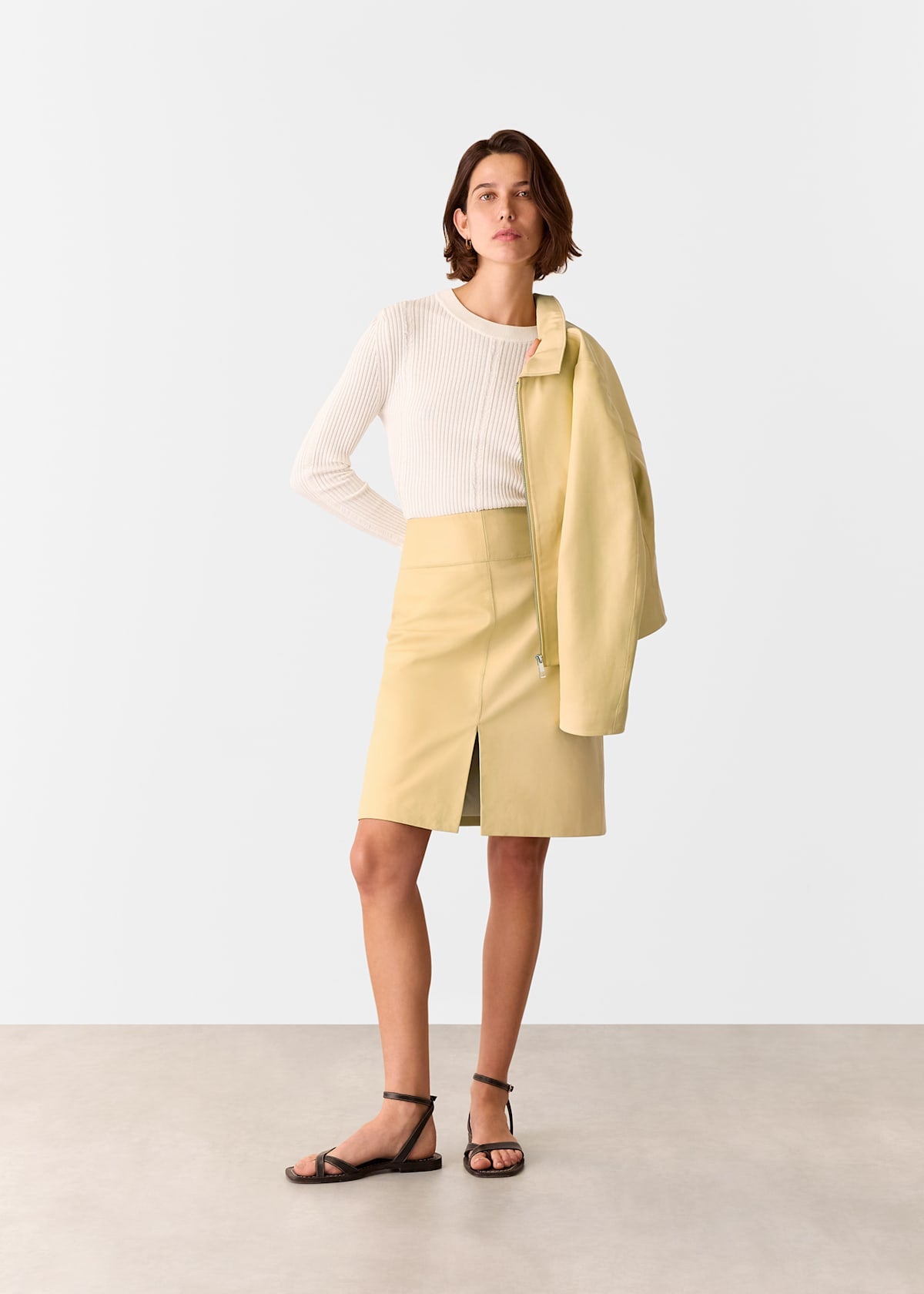 Butter Clean Leather Pencil Skirt