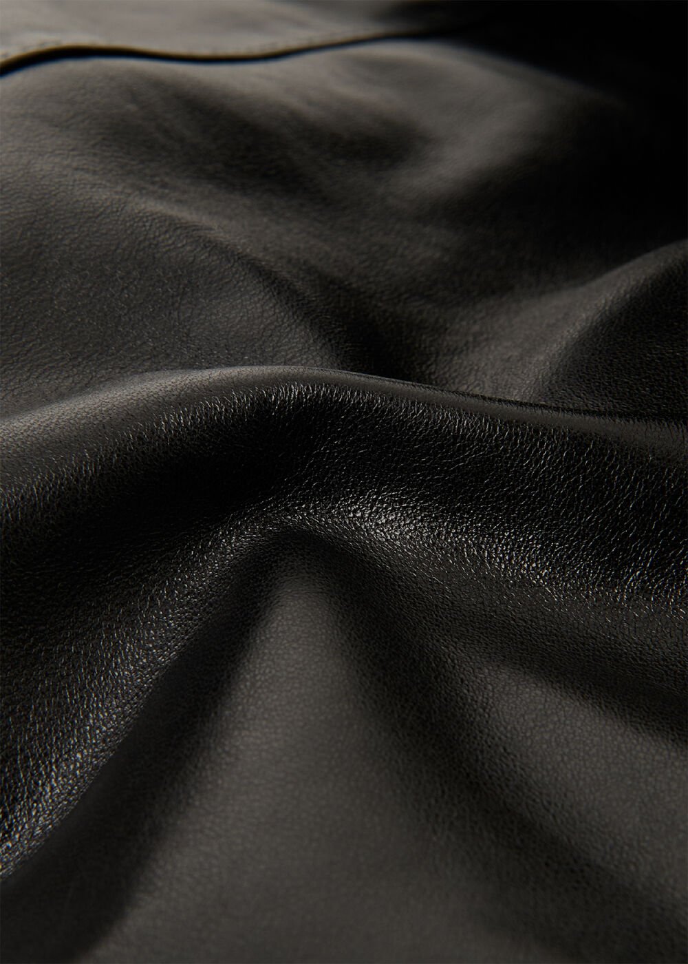 Black Clean Zip Leather Jacket