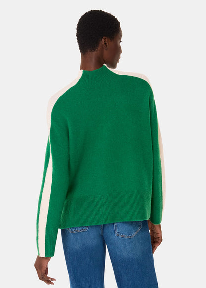 Colourblock Wool Mix Knit Tops