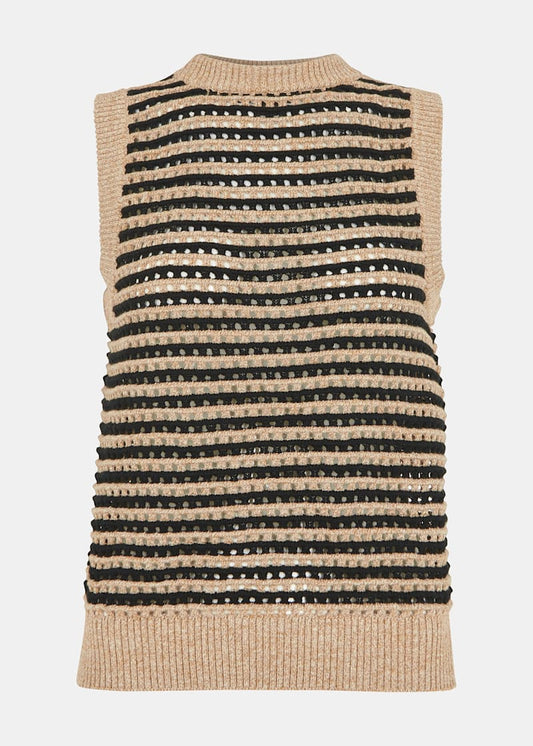 Cotton Textured V Neck Tank