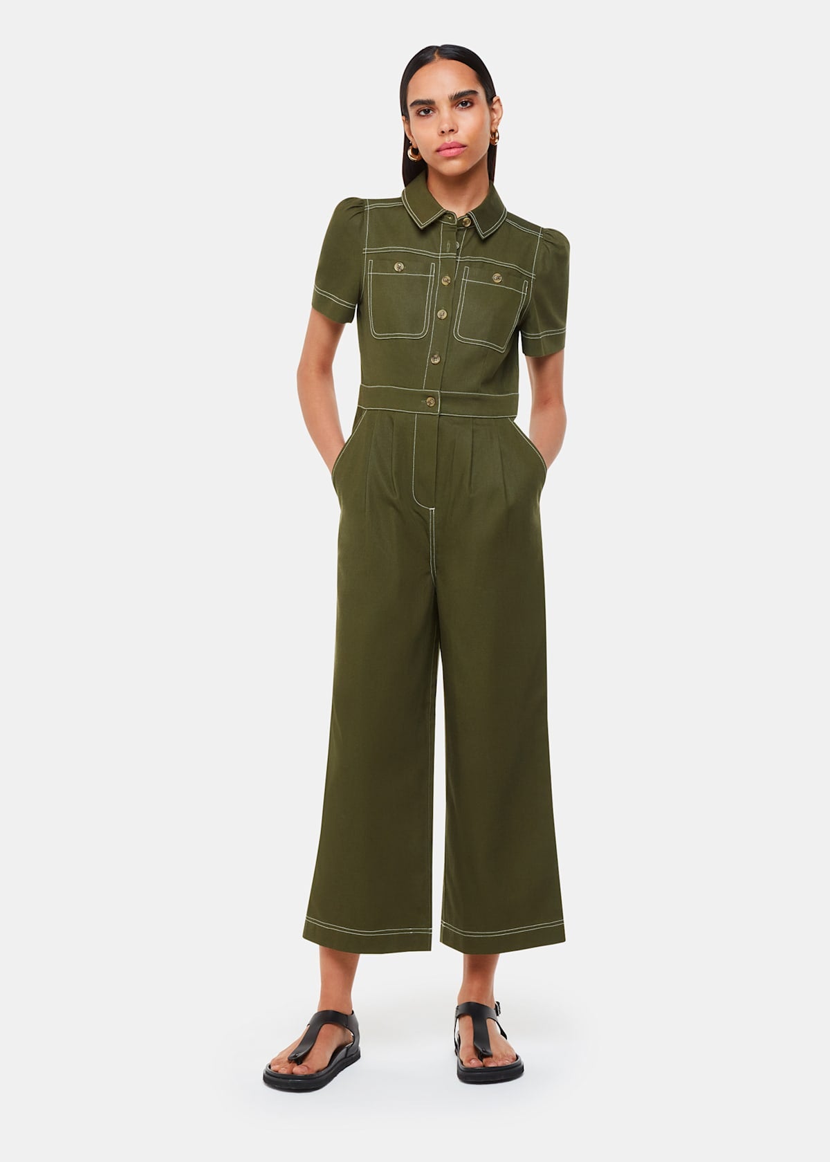 Khaki Della Jumpsuit