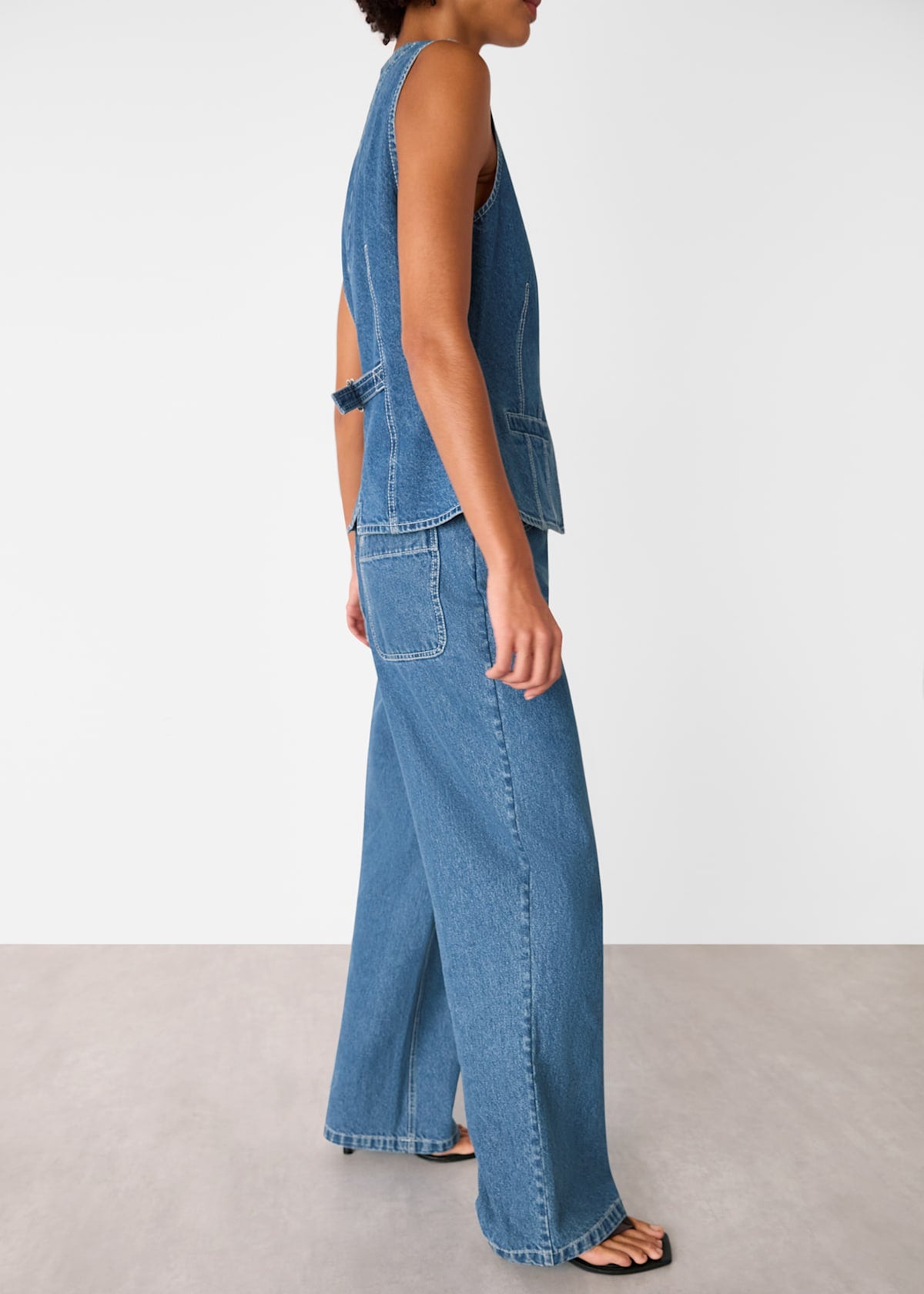 Denim Slim Fit Cotton Waistcoat