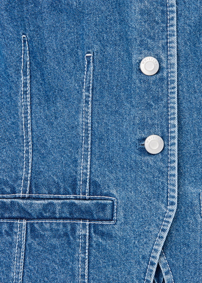 Denim Slim Fit Cotton Waistcoat