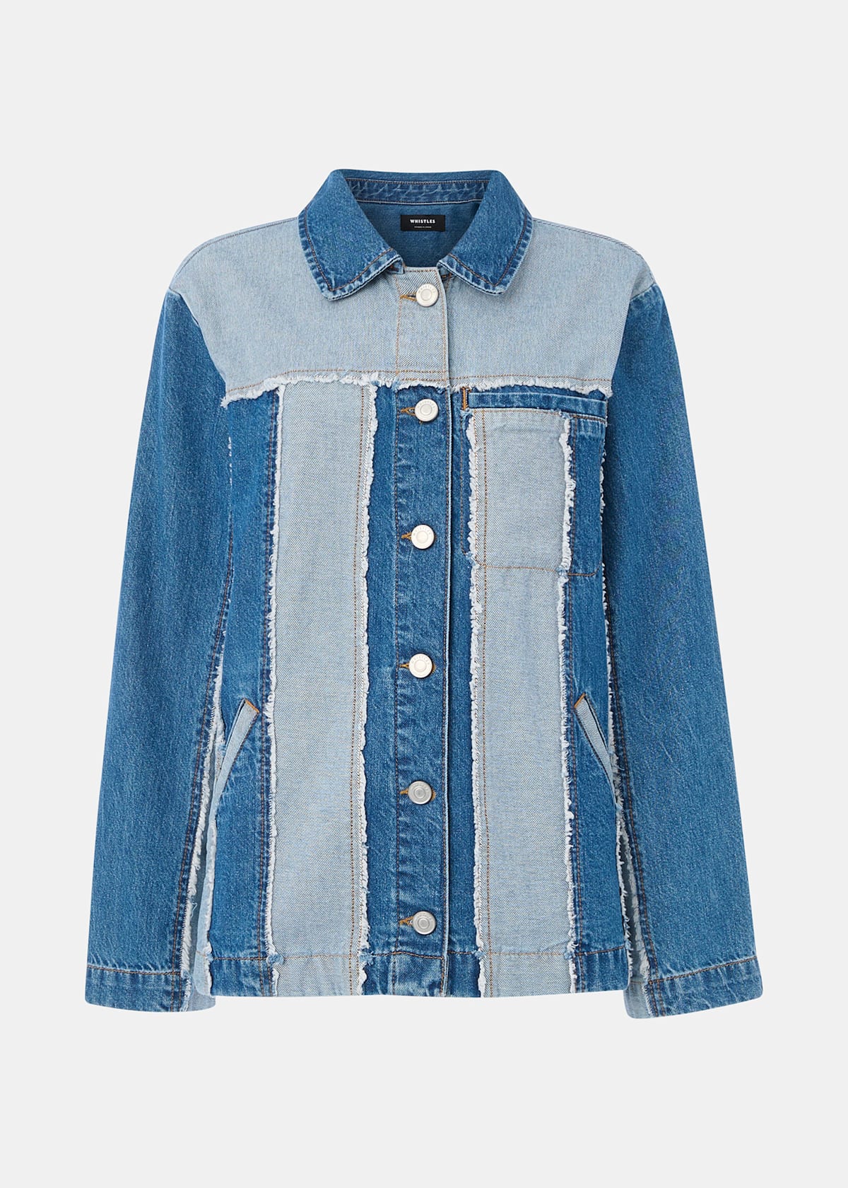 Denim Denim Vertical Stripe Jacket