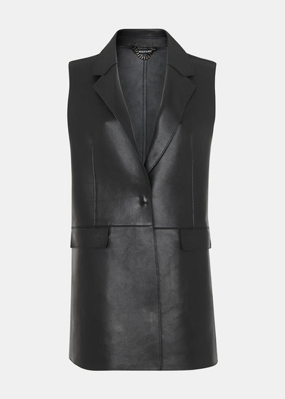 Black Edna Clean Bonded Waistcoat