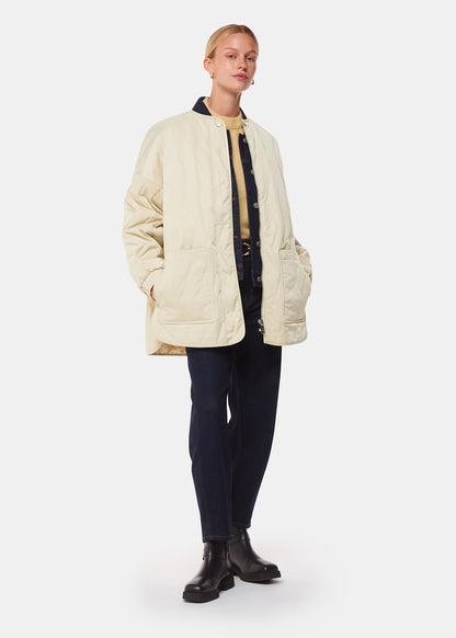 Neutral Esther Quilted Coat