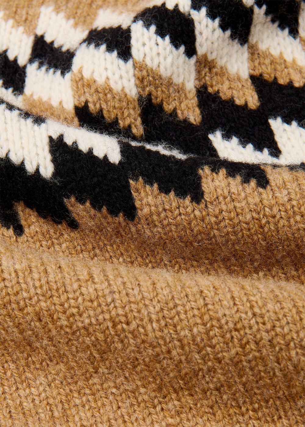 Camel Fairisle Detail Knit