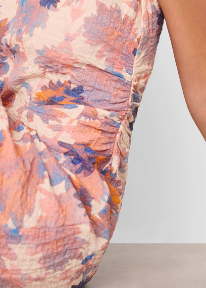 Floral Textured Midi Dress
