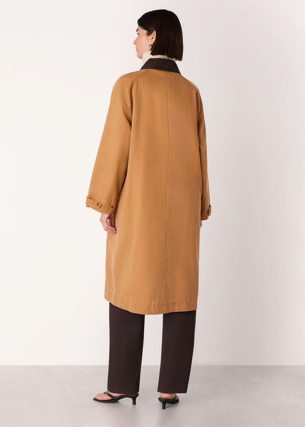 Neutral Gabriella Waxed Overcoat
