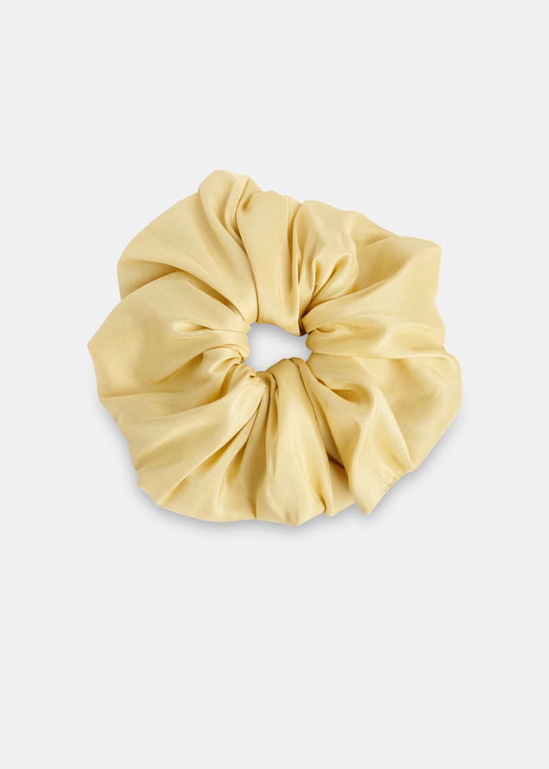 Yellow Hai Dupion Scrunchie