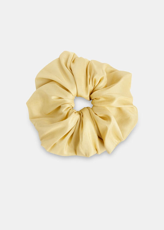 Yellow Hai Dupion Scrunchie