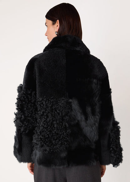 Black Hema Shearling Coat