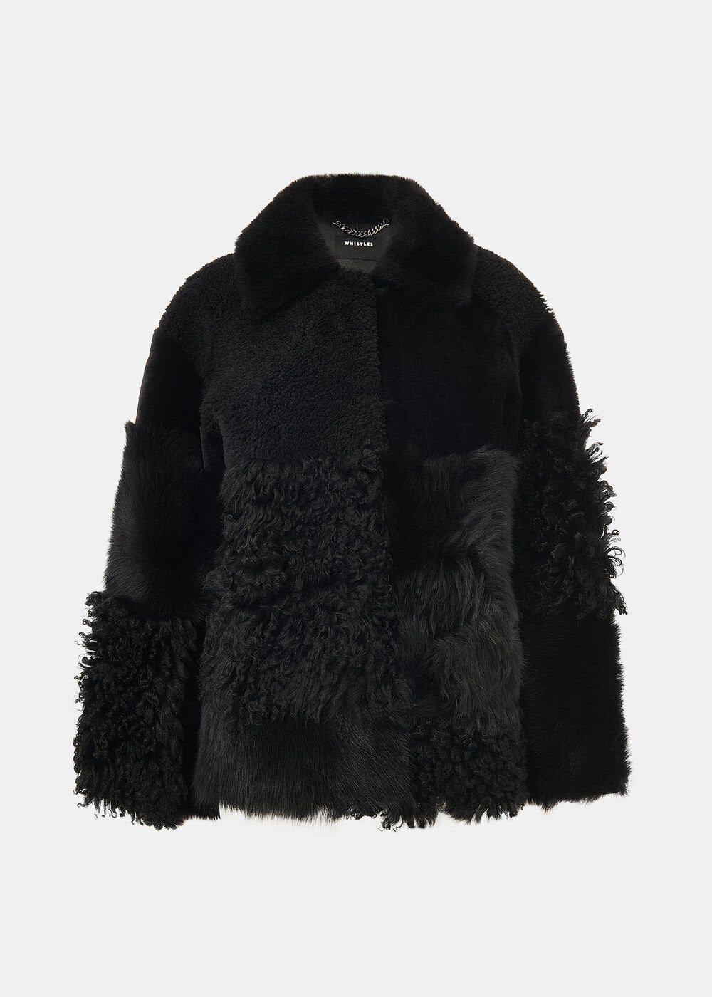 Black Hema Shearling Coat