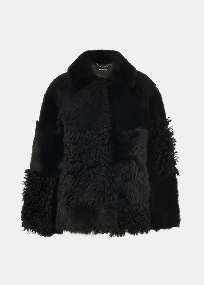 Black Hema Shearling Coat