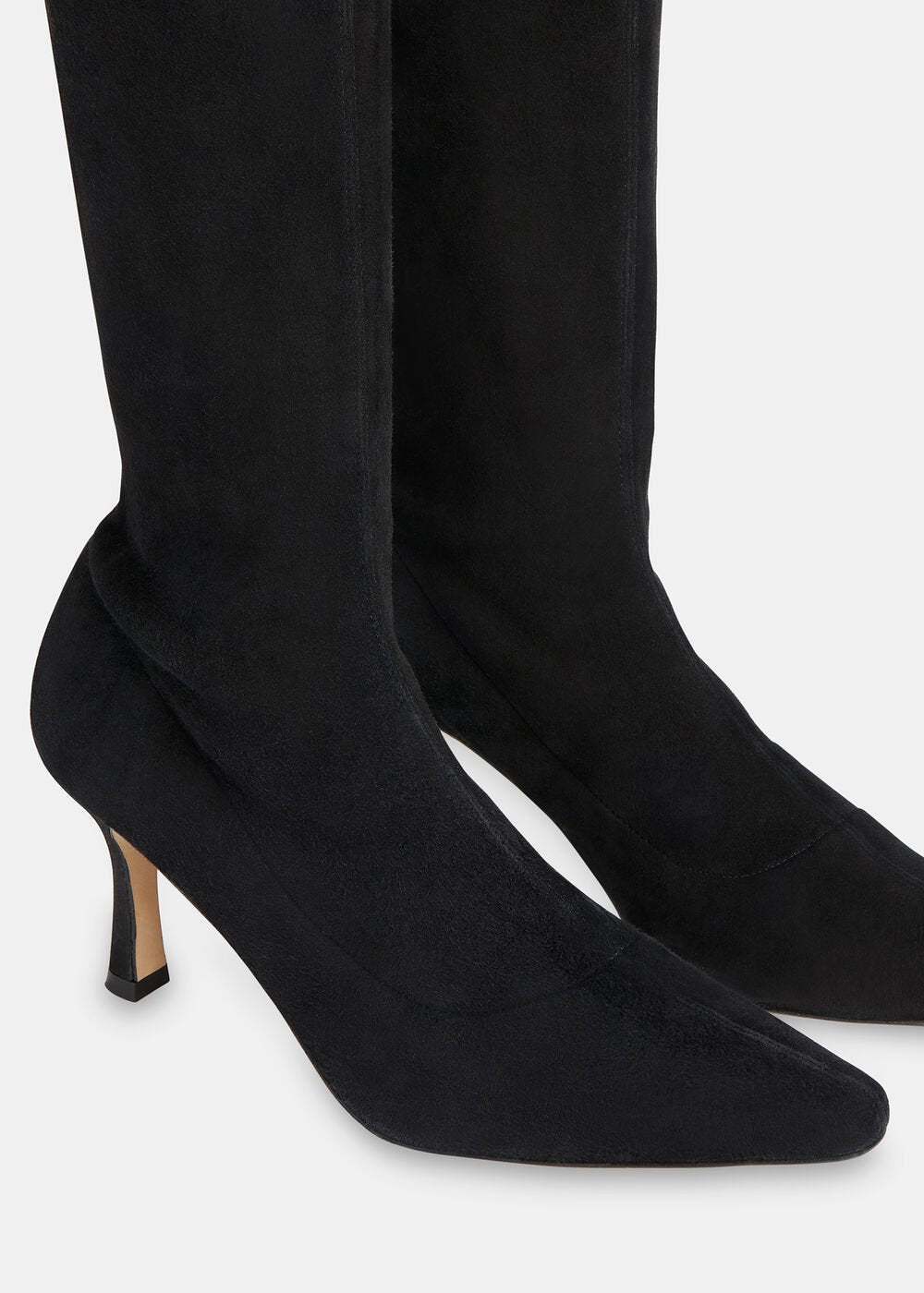 Black Hera Stretch Suede Boot