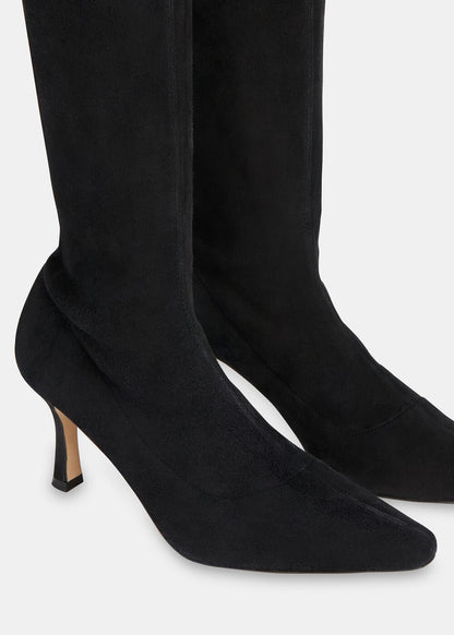 Black Hera Stretch Suede Boot