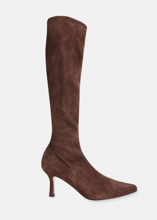 Chocolate Hera Stretch Suede Boots