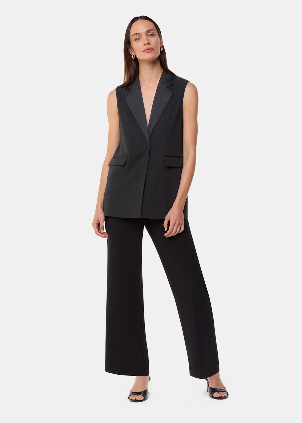 Black Hilda Tuxe Tailored Waistcoat