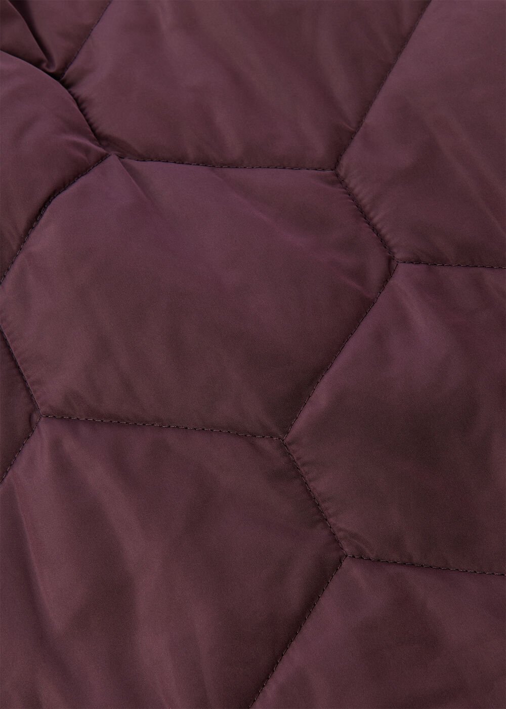 Burgundy Ida Short Quilted Coat