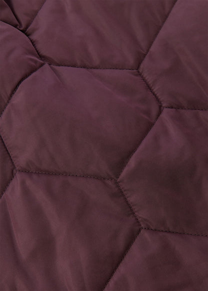 Burgundy Ida Short Quilted Coat