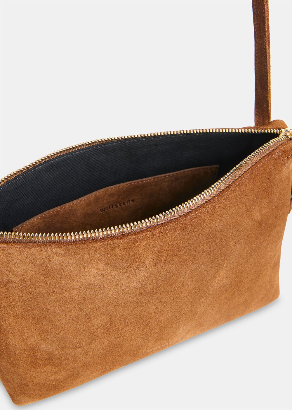 Tan Kaia Suede Crossbody Bag