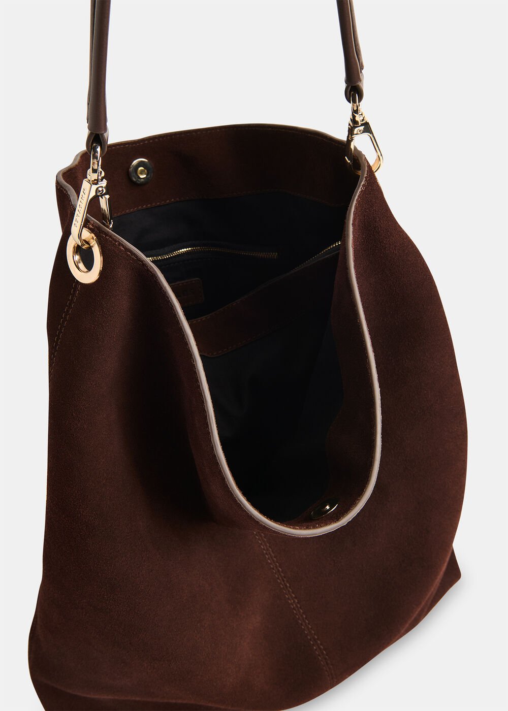 Chocolate Kamil Suede Tote Bag