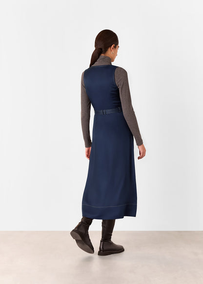 Navy Karina Sleeveless Midi Dress